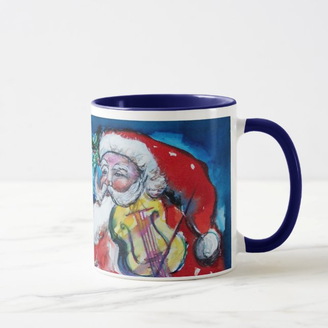 CANECA CARTA T DE NATAL/PAPAIS NOEIS COM MONOGRAMA DE VIO (Direita)