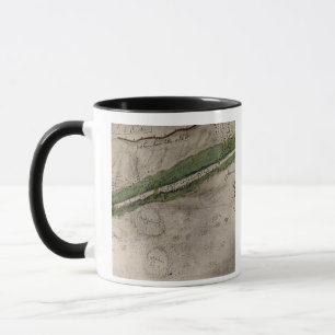 Caneca Carta topográfica do campo de batalha do Litt