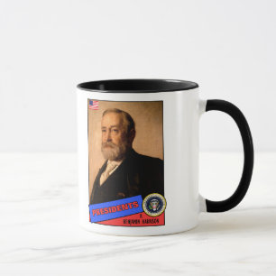Caneca Cartão de beisebol de Benjamin Harrison