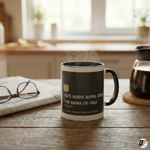 Caneca Cartão de Crédito do Banco do Pai Presente do Dia