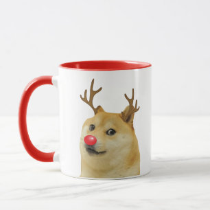 Caneca Cartão de Natal do Meme do Cachorro Dogright Doggo