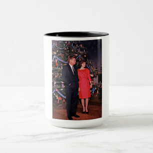 Caneca Cartão de Natal do Presidente Americano John Kenne