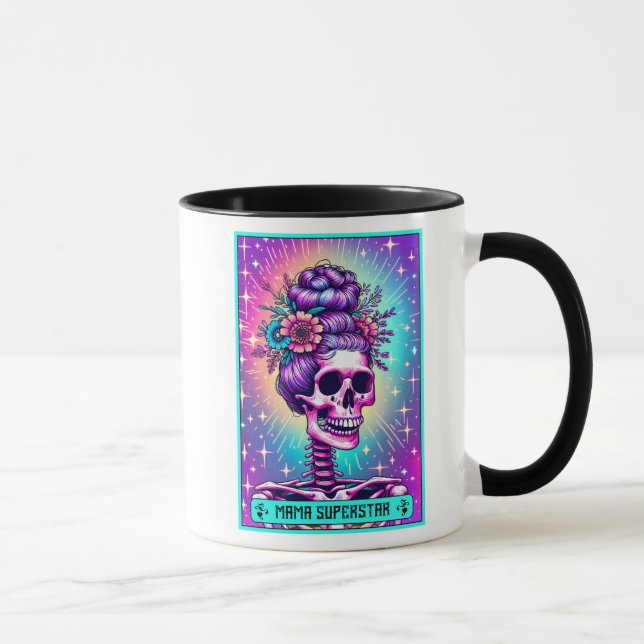 Caneca Cartão/Dia de as mães Engraçado Tarot/Superstar Ma (Direita)