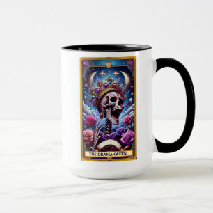 Caneca Cartão Engraçado Tarot/A Rainha Drama