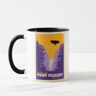 Caneca Cartão Postal Clássico de Turismo de Point Pleasan