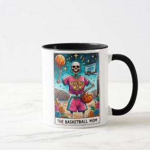 Caneca Cartão Tarot Engraçado/Mãe de Basquete