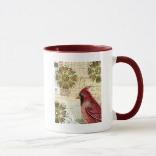Caneca Cartas antigas colididas e cartões postais com p