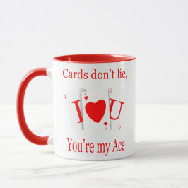 Caneca Cartas Não Mentem, Você É Meu Amor Ás