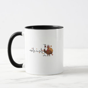 Caneca Cartaz de Ação de Graças Turca Enfermeira Pulso Ca