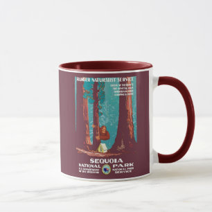 Caneca Cartaz de Bigfoot se Escondendo no Parque Nacional