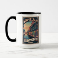 Cartaz de Viagem Retro Vintage Nova Orleans Louisi