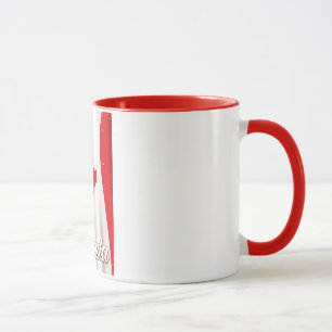 Caneca Cartaz de viagem vintage da bandeira do Canadá