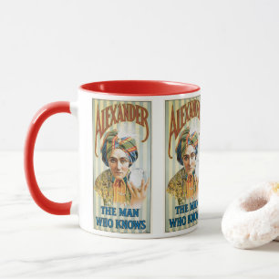 Caneca Cartaz Mágico Vintage, Alexander, o Homem que Sabe