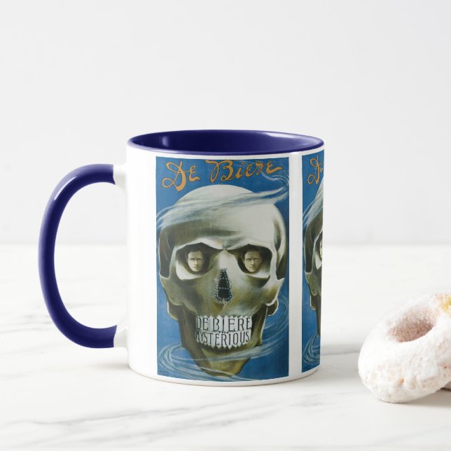 Caneca Cartaz Mágico Vintage, De Biere o Misterioso (Com Donut)