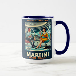Caneca Cartazes de Viagens Espaciais da Martini de 1957