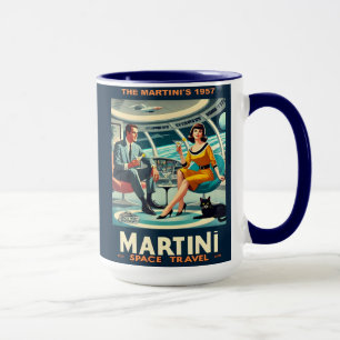 Caneca Cartazes de Viagens Espaciais da Martini de 1957