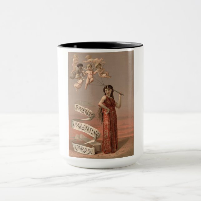 Caneca Cartões de Namorados Pitar AD, Mulher e Cherubs (Centro)