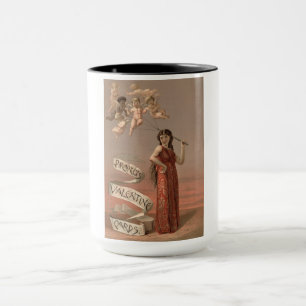Caneca Cartões de São Valentim de Prang, Mulher e Querubi