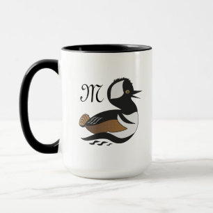 Caneca Cartografia de Merganser Hooded Adorable