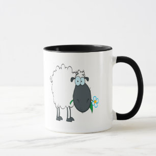 Caneca cartografia engraçada com flor