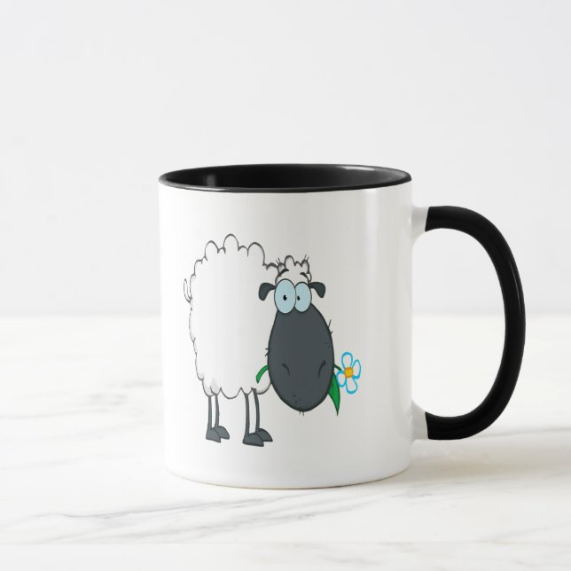 Caneca cartografia engraçada com flor (Direita)