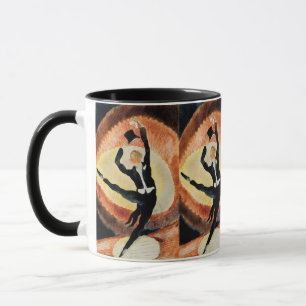 Caneca Cartola de dançarino masculino Art Déco vintage do