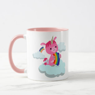 Caneca Cartoon Bonito De Comida Arco-Íris Unicórnio