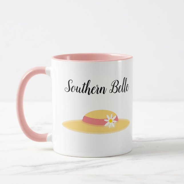 Caneca Cartoon de Chapéu de Bela-de-Verão (Esquerda)