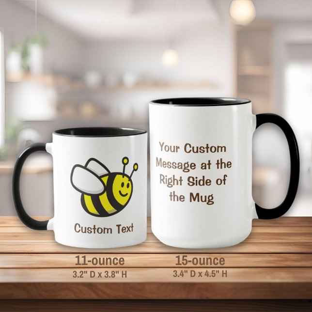 Caneca Cartoon de Honeybee (Criador carregado)