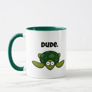 Caneca Cartoon de Tartaruga do Mar Groovy, Oceano Engraça
