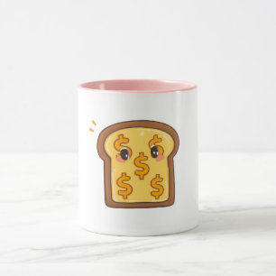 Caneca Cartoon Engraçado Sinal de Dólar Café