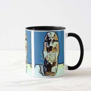 Caneca Cartoon: Estátua Egípcia