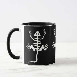 Caneca Cartoon Lizard Skeleton Bones