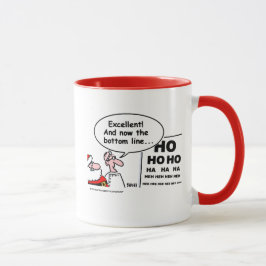 Caneca Cartoon Optometrista Funny Santa Claus Eye