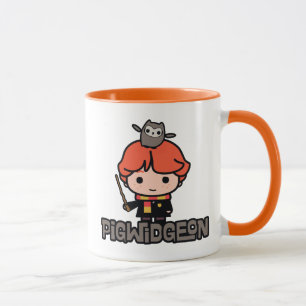 Caneca Cartoon Ron Weasley e Pigwidgeon