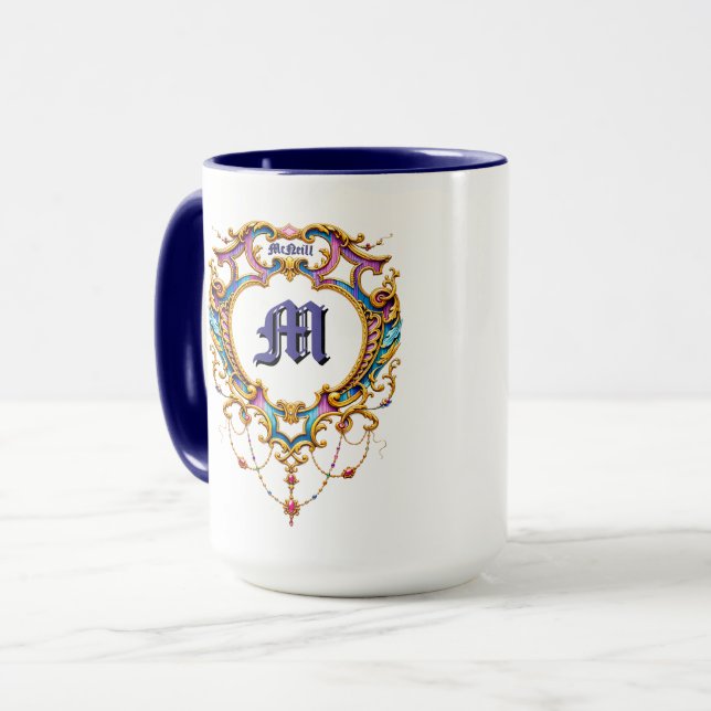 Caneca Cartucho Nome & Monograma Luís XV (Frente Esquerda)