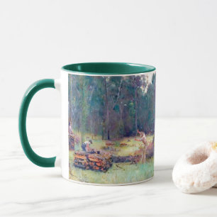 Caneca Carvoeiros Rachadores de Lenha Tom Roberts 1886  