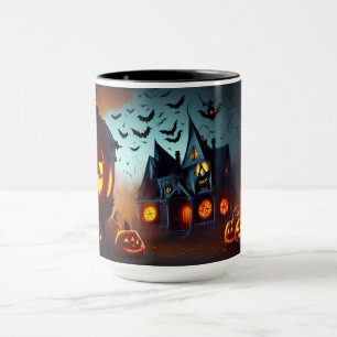 Caneca Casa assombrada, Jack-O-Lanternas e Bats