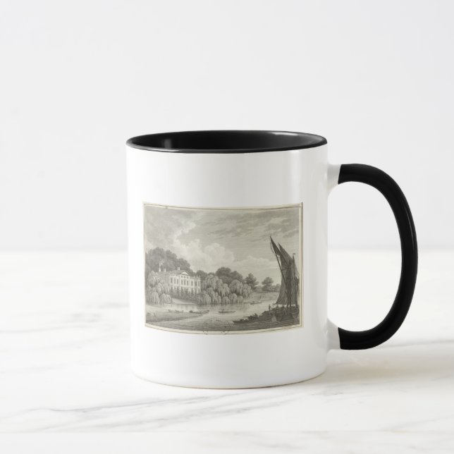 Caneca Casa de campo com lago e barcos (Direita)