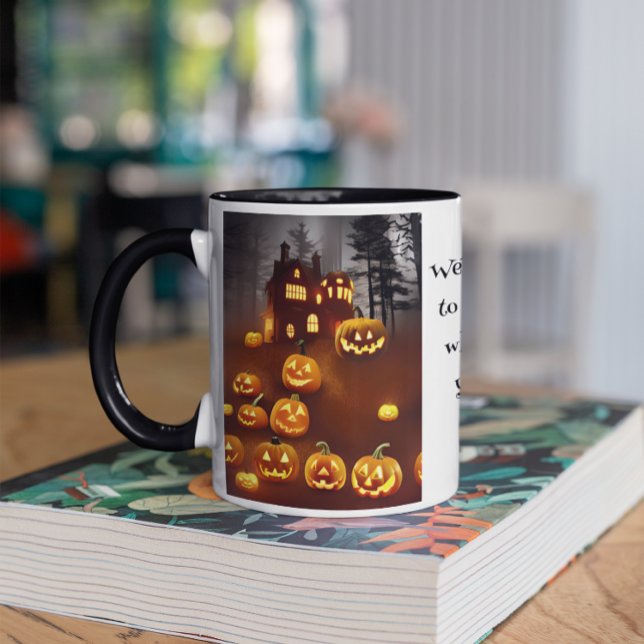 Caneca Casa de Halloween Assombrada (Criador carregado)