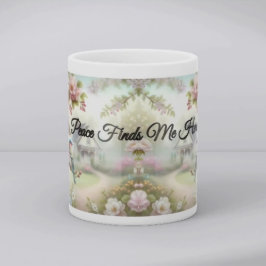 Caneca Casa de Pássaros da Primavera com Flores Pastel e 