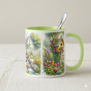 Caneca Casa de Pássaros de Jardim de Casa de Campo Capric