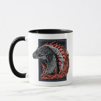Caneca CASA DO DRAGÃO | Perfil do dragão nas chamas