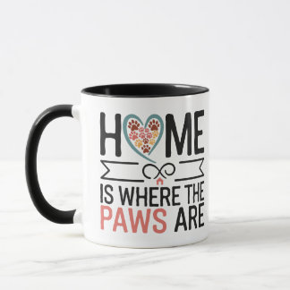 Caneca casa é onde as patas são presentes para amantes de