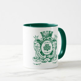 Caneca Casaco de Shamrock da Rua de descanso de braço.Dia
