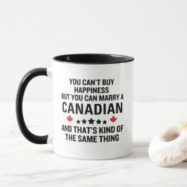 Caneca Casado de aniversário engraçado canadense
