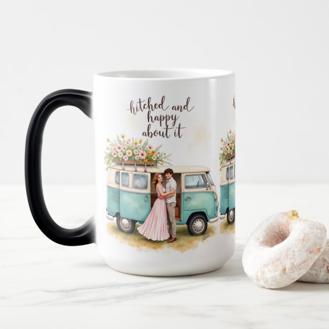 Caneca Casado e Feliz na Viagem (Com Donut)