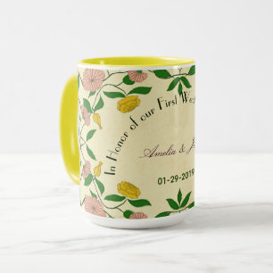 Caneca Casais personalizados 1 rua de aniversário de cas