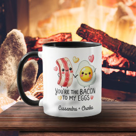 Caneca Casais personalizados e bonitos "Bacon to My Eggs"