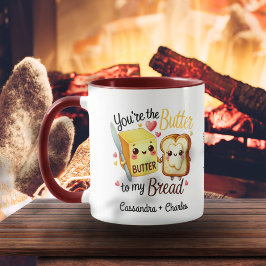 Caneca Casais personalizados "Manteiga para o meu pão"